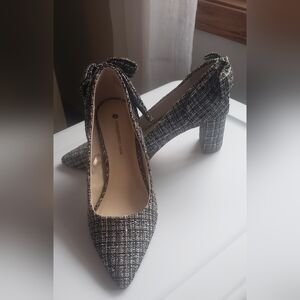 Chic Tweed Bow Heels